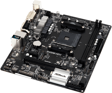 Płyta ASRock B450M-HDV /AMD B450/DDR4/SATA3/M.2/USB3.0/PCIe3.0/AM4/mATX